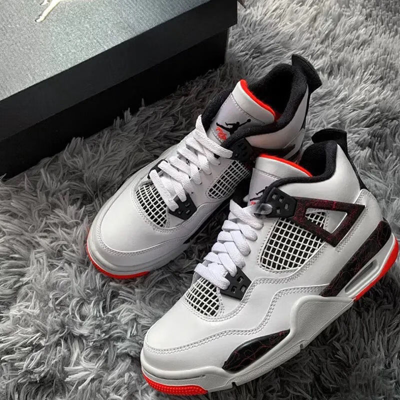 官方aj4纯原高品质春夏新款乔4热熔岩日常运动百搭男女鞋鸳鸯 aj4热