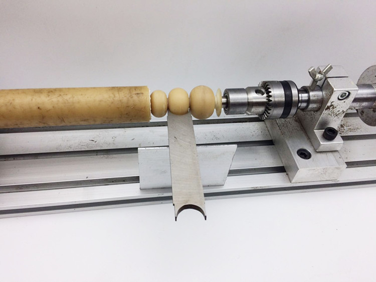 迷你diy车床微型机床四爪卡盘多功能佛珠机木工车床打磨抛光圆珠款三