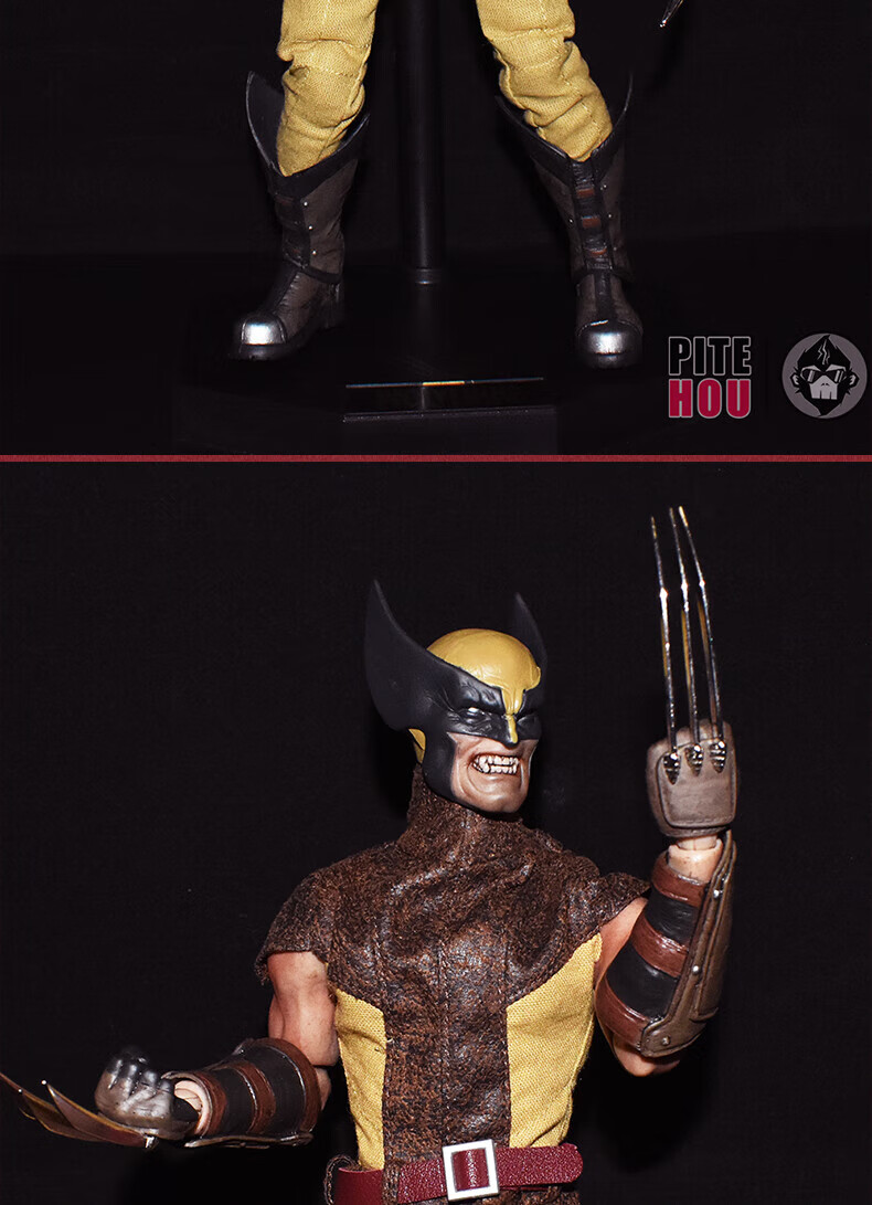 金刚狼手办罗根狼叔电影版可动人偶死侍x战警玩具狼爪摆件模型 dst