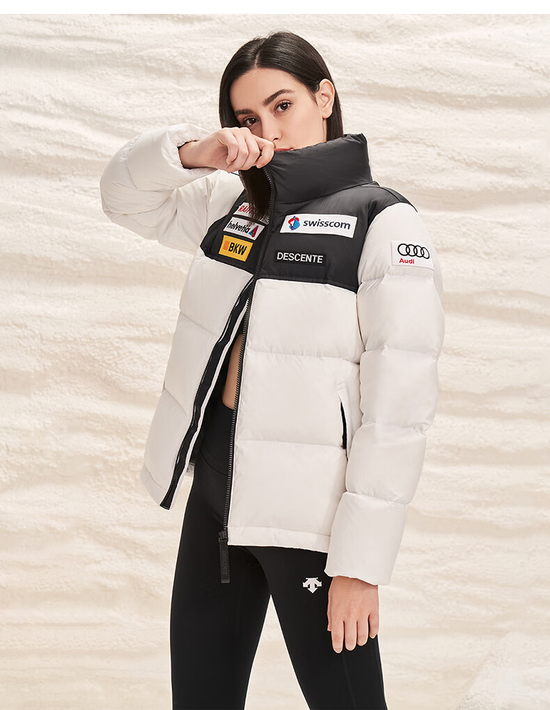 descente迪桑特瑞士国家高山滑雪队男女同款加厚滑雪羽绒服女子亮粉色