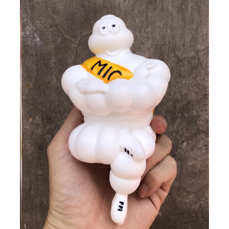 米其林公仔车顶公仔货车米胖子必比登带灯装饰摆件大号人偶动漫手毕柯