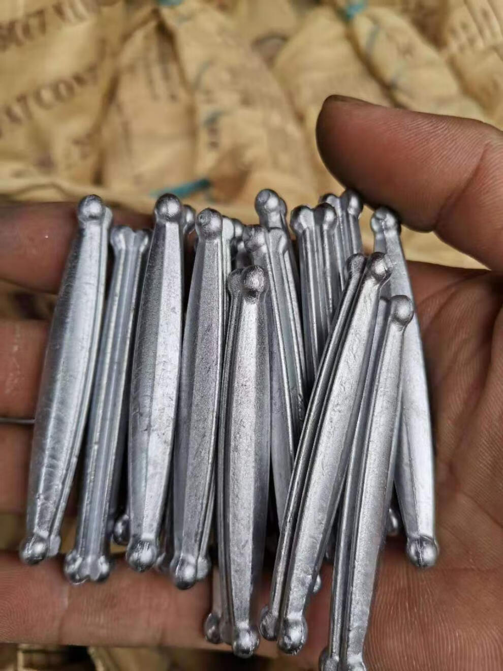 华暧手工无头撒网铅坠网坠子渔网铅坠手抛网撒网坠子鱼网坠子无头铅坠