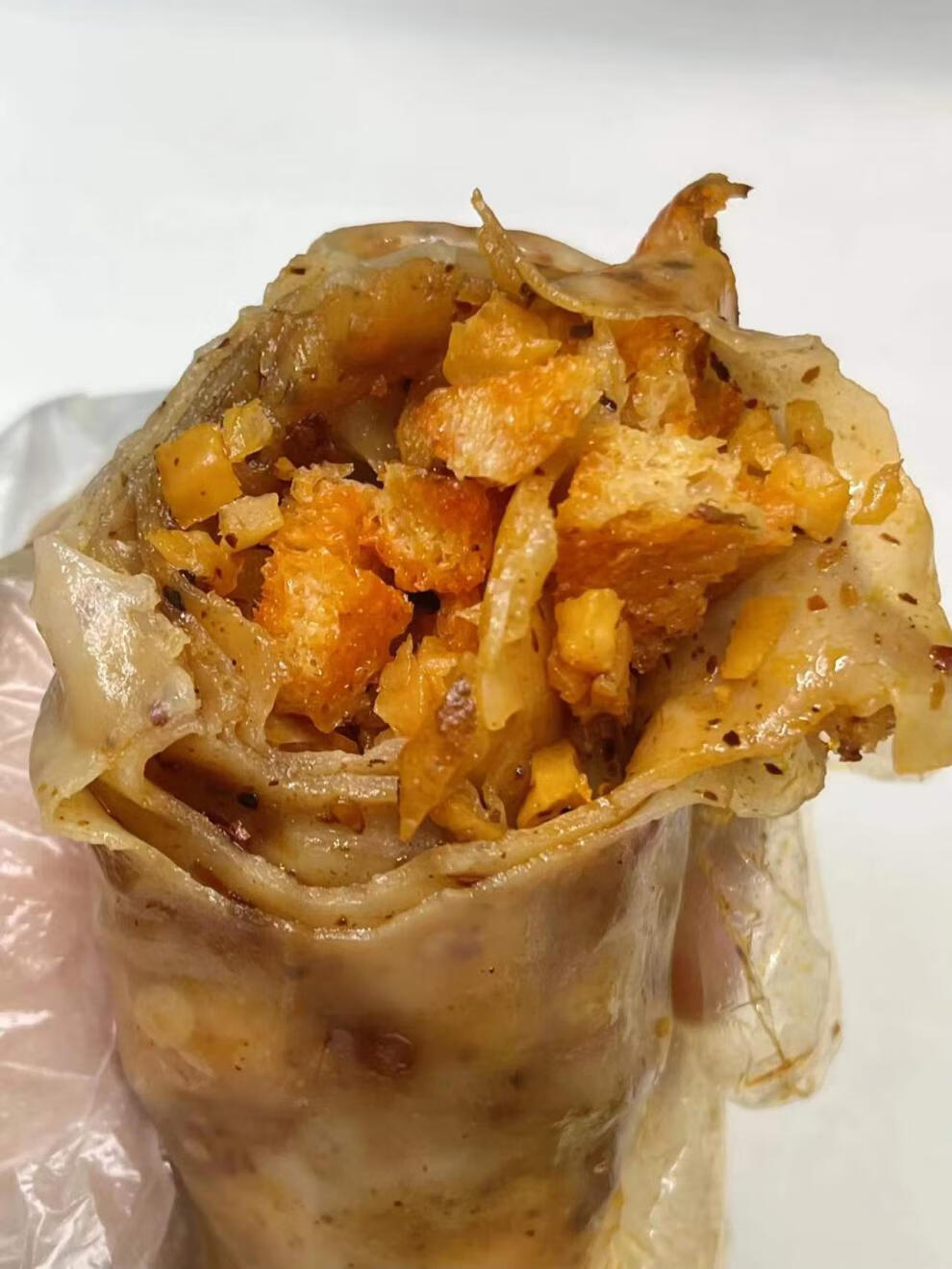 面皮诱惑濮阳美食裹凉皮安徽宿州萧县面皮方便速食水晶卷凉皮即食 8个