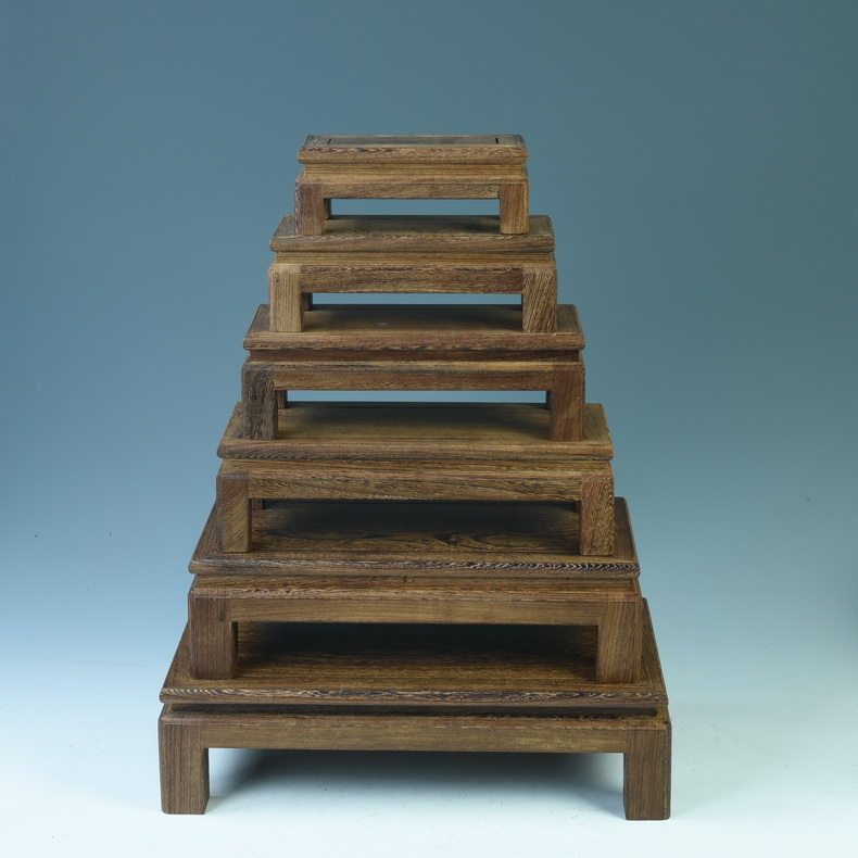 红木底座实木长方形鸡翅木底座花盆景底座长方形禅意摆件茶具荼道