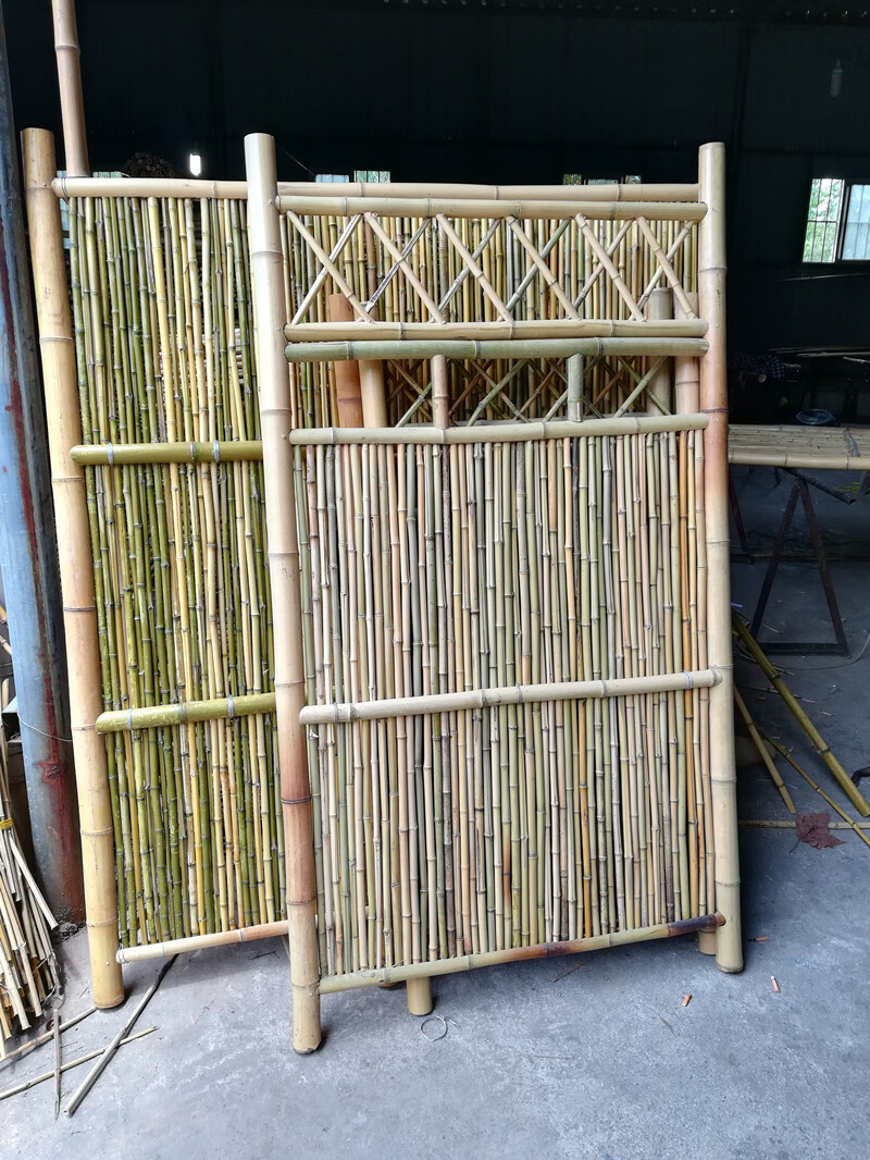 亿万仟 防腐竹栅栏竹篱笆门围墙围栏花栏庭院隔断竹门民宿日式竹屏风