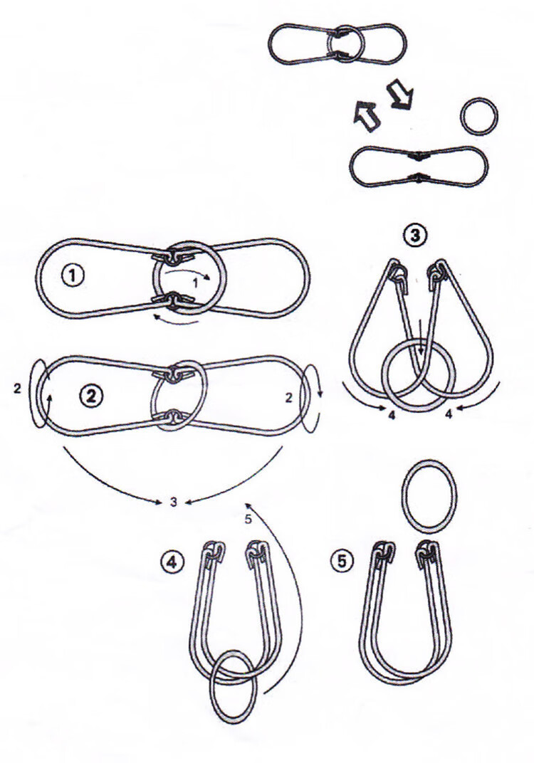 金蝉脱壳智力环大号加粗智力玩具经典铁环解扣趣味金蝉脱壳九连环m扣