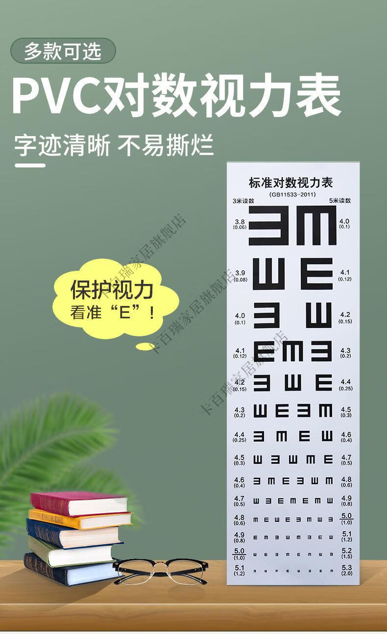 视力表新e版标准双e字成人儿童视力表卡通图测视力图 旧e 儿童【图片