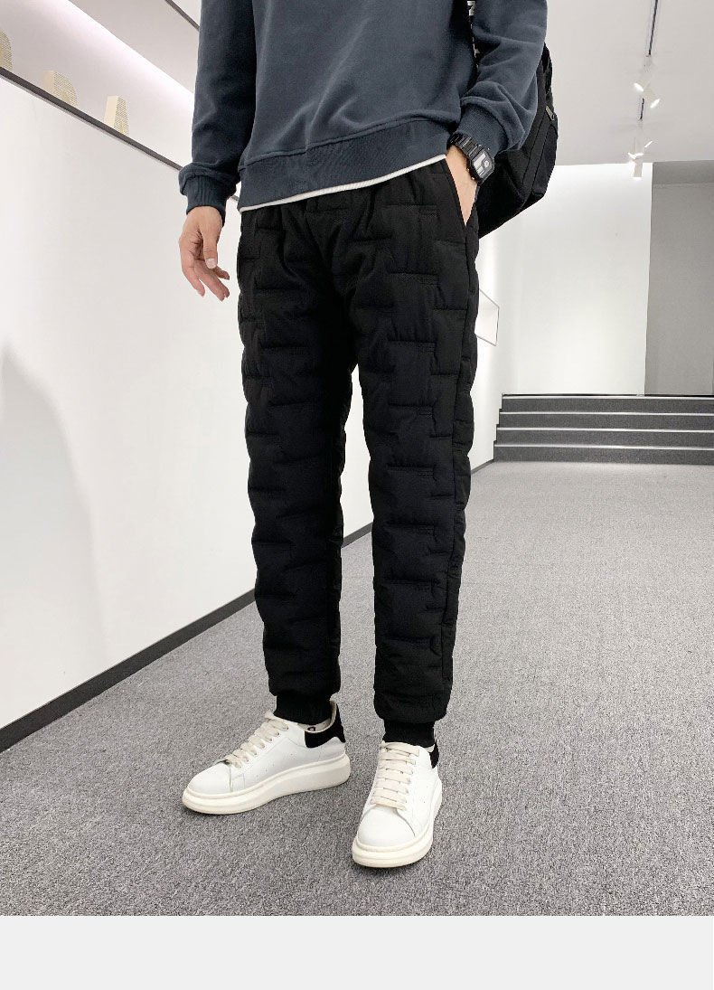 南极人男装高档轻奢保暖羽绒棉裤男士冬季防风户外运动外穿长裤加肥