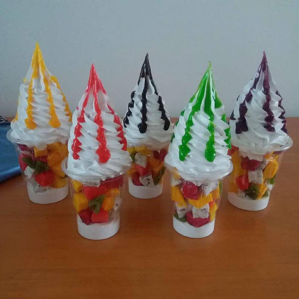 精选仿真圣代杯冰淇淋模型水果冰淇淋模型假冰激凌样品冷饮实物摆件