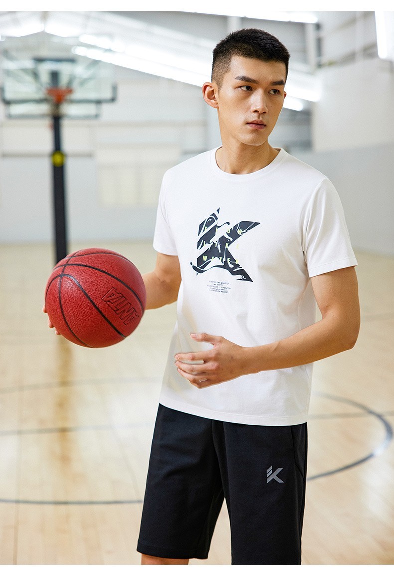 安踏kt短袖男夏季新品汤普森篮球t恤运动体恤透气半袖1521211113基础