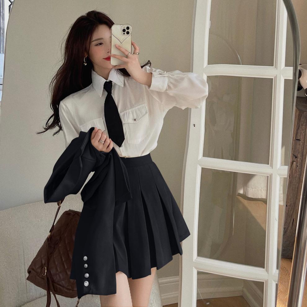 新品初中生女生jk制服套装学院风西装外套炸街女秋季英伦风韩国校服