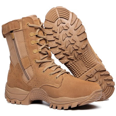 21作训鞋 新式作训鞋沙漠新式牛反绒登山靴防滑透气防穿刺棕色作战靴