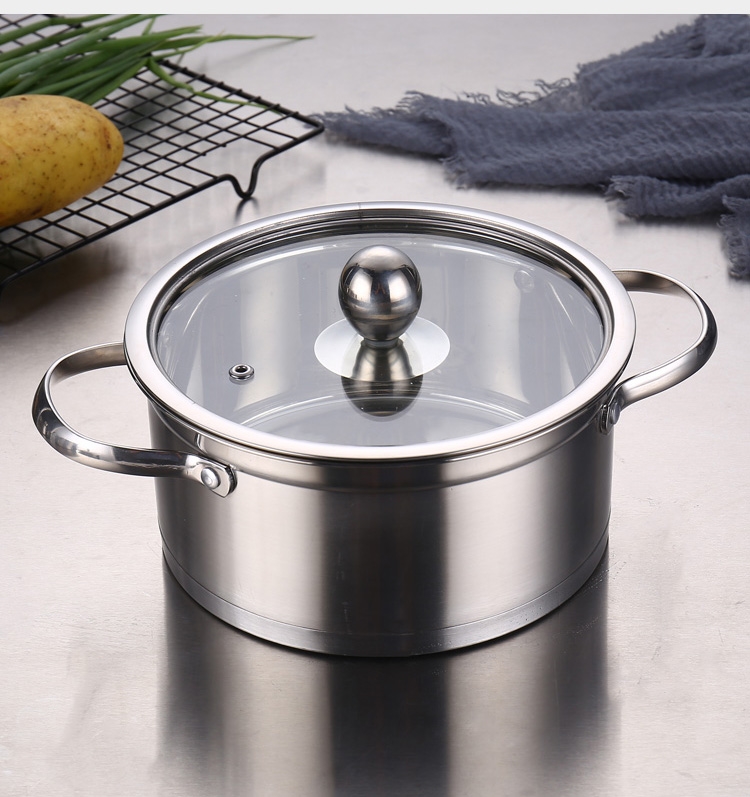 小火锅一人一锅不锈钢单人火锅电磁炉专用小火锅加厚汤锅涮锅锅具 特