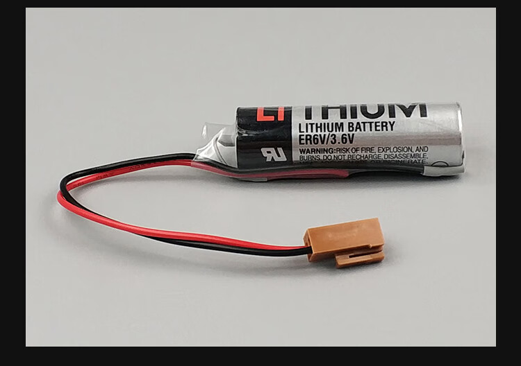 6v电池 er6vc119a/er6vc119b plc三菱m70用锂电池 黑色插头【图片