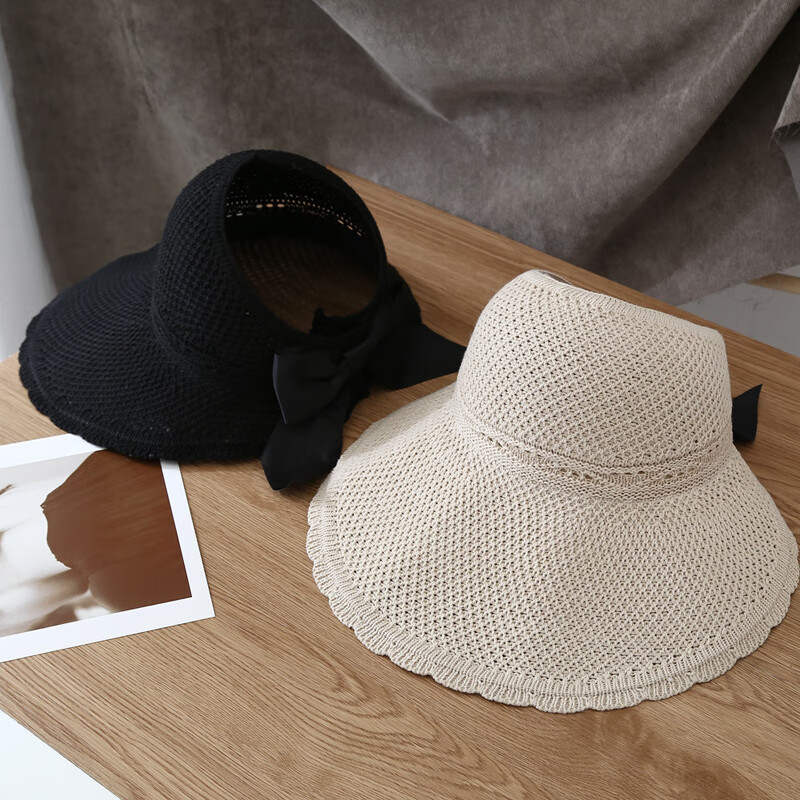 凉帽女2022年夏季草帽空顶帽子女夏天凉帽百搭防晒遮阳太阳帽春秋