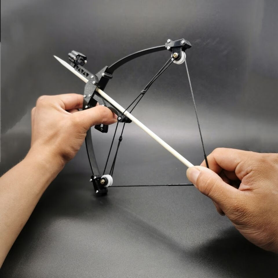 迷你弓小型弓箭袖珍微型滑轮弓三角弓运动比赛射击射箭打靶50厘米传统