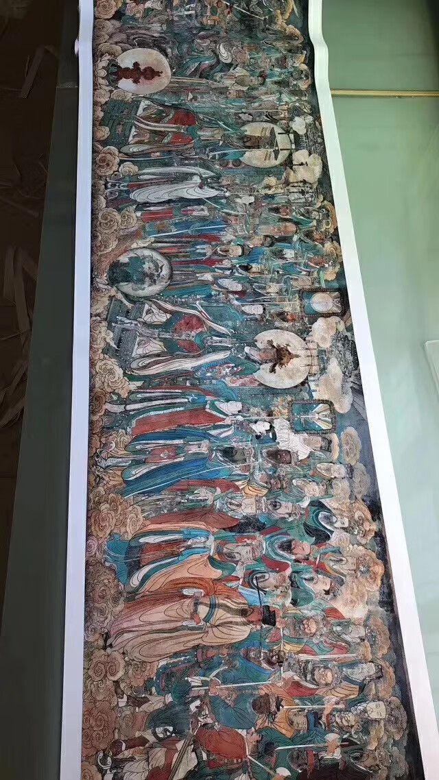 小米生态家居元永乐宫壁画朝元图13版全图绢布高清微喷长卷工笔人物