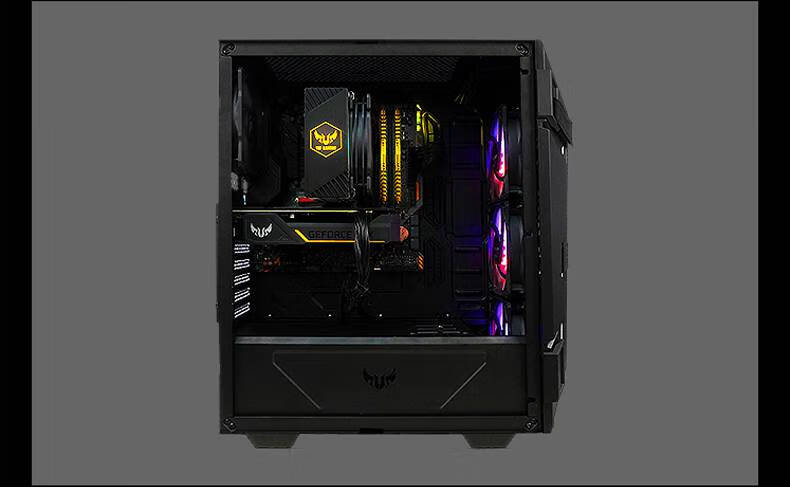 华硕(asus)tuf火枪手gt301电竞机箱台式机电脑水冷玻璃侧透itx主机箱