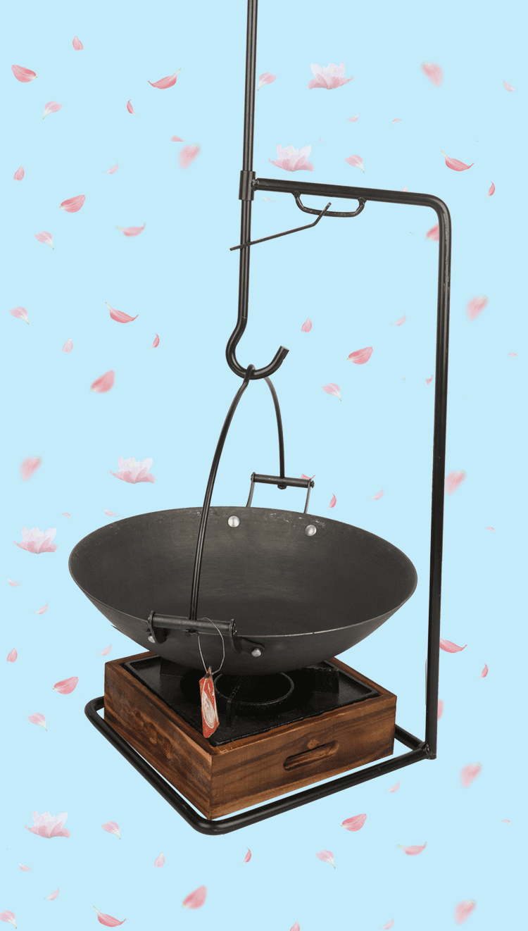 69农家乐商用特色餐具地锅鸡火锅老式吊锅鱼支架大小铸铁干锅炖菜