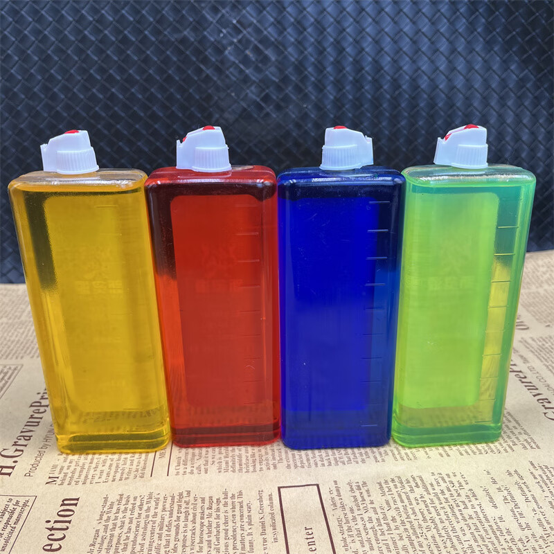 133毫升彩色煤油透明油仓打火机创意彩油大瓶通用高纯度蓝色燃料送