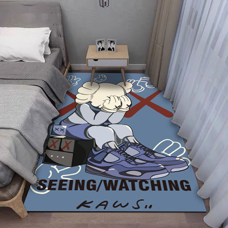 太美鑫潮牌地毯卧室少女床边毯客厅茶几家用防滑可水洗机洗满铺潮牌