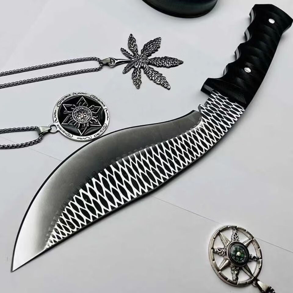 尼泊尔真刀 户外刀具尼泊尔大号防身求生刀瑞士军刀特战野外锋利水果