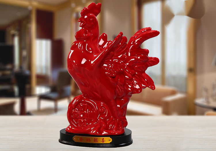 别颖红色陶瓷十二生肖老鼠摆件牛虎兔蛇马羊猴鸡狗猪龙家居客厅玄关