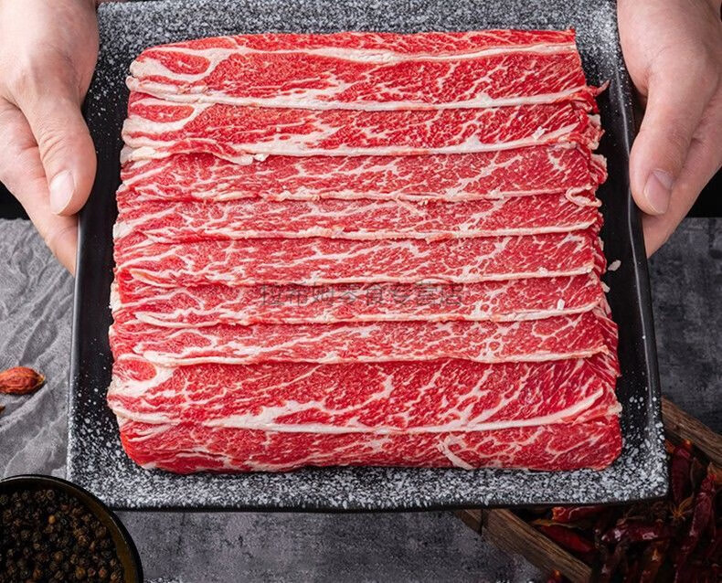 火锅食材肥牛卷2盒鲜切牛肉片现货急速发真正原切肉烤涮皆可250g盒