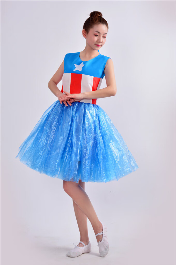 小憨鹿儿童环保服装diy材料手工环保衣服幼儿园亲子走秀服装成人时装