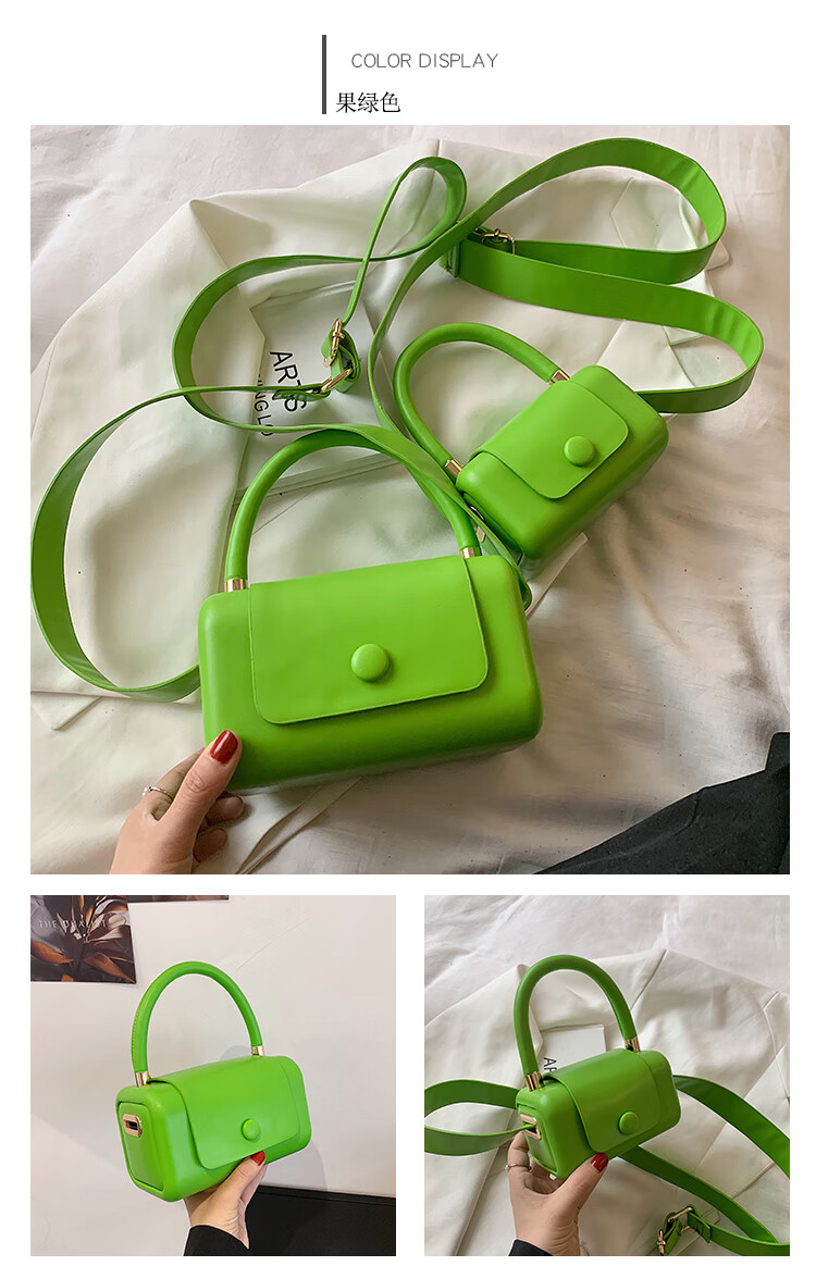 糖果色包包小众马卡龙糖果色果冻包手提包包女夏斜跨小众设计感网红