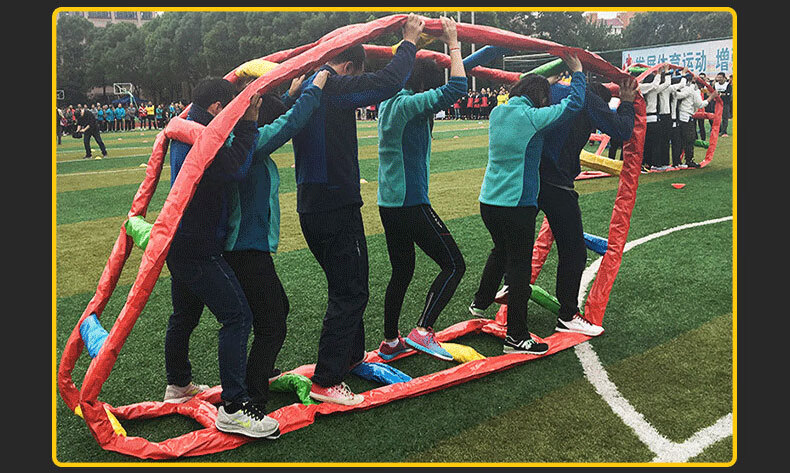 趣味运动会道具财源滚滚充气车轮滚滚履带拓展游戏器材风火轮6米周长4