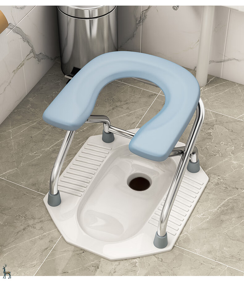 u板可折叠坐便椅孕妇老人坐便器便携式大便椅不锈钢厕所凳蹲厕改坐厕