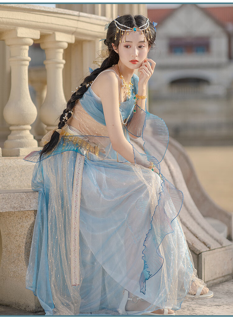 潮梦城珍缕茉莉公主cos汉服异域风情西域舞姬印度舞演出服装汉元素
