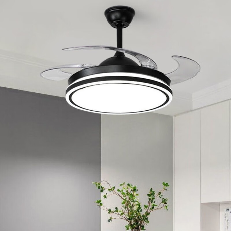 吊灯风扇一体灯款餐厅风扇灯卧室家用隐形吊扇灯超led风扇灯现代简约