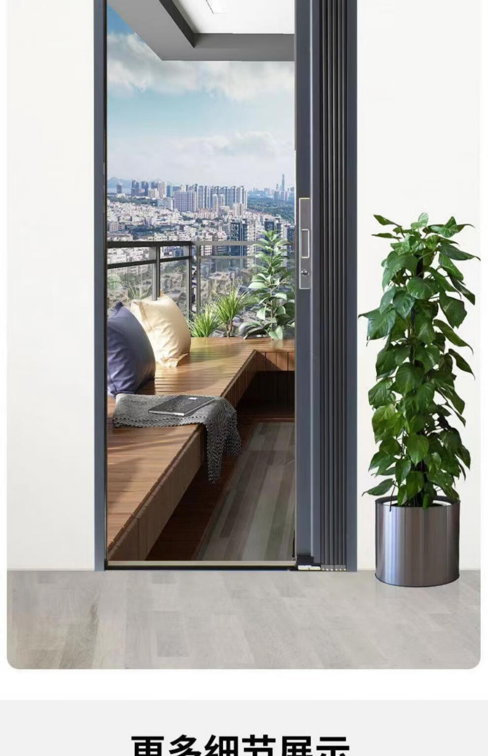 新款金刚网折叠纱门防鼠防蚊推拉式免打孔纱窗门高档家用铝合金低轨纱