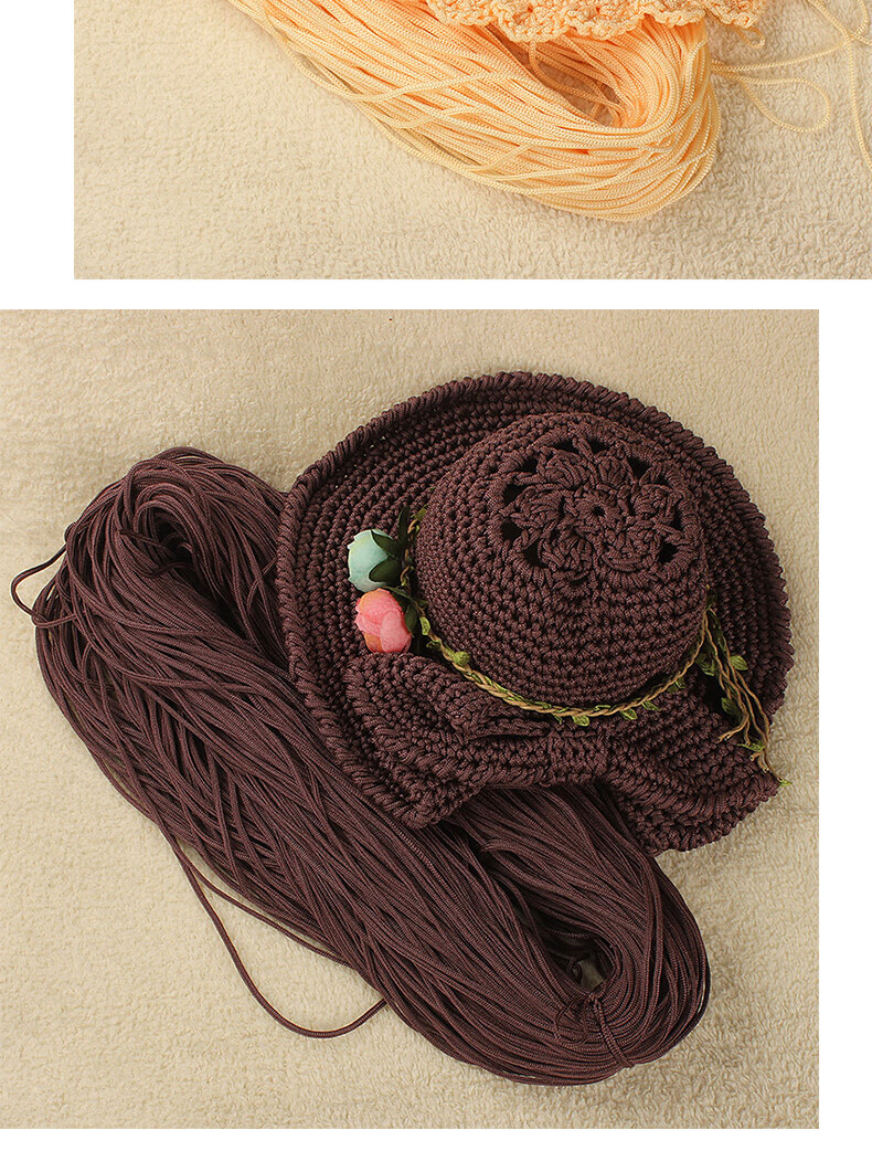 空心线夏季轻体冰丝凉帽子线编织钩包包线手工diy编织毛线玩偶圈圈