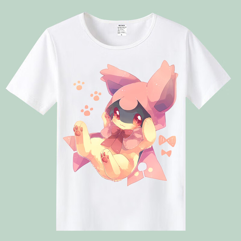 神奇衣服男 儿童短袖口袋妖怪t恤宠物小精灵皮卡丘动漫周边 精灵18 男