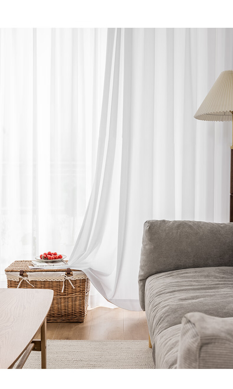 日本隔热防晒窗纱白纱窗帘阳台纱帘透光不透人客厅卧室日式镜面纱浅云