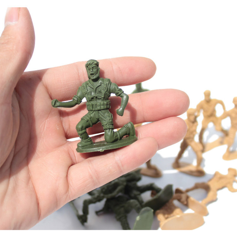 塑料士兵小人打仗沙盘玩具兵团场景儿童军事兵人套装军人二战模型团购
