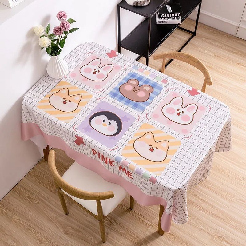 沉梦少女心系列桌布泫雅风卡通可爱桌布电脑桌化妆台布艺遮灰装饰lo