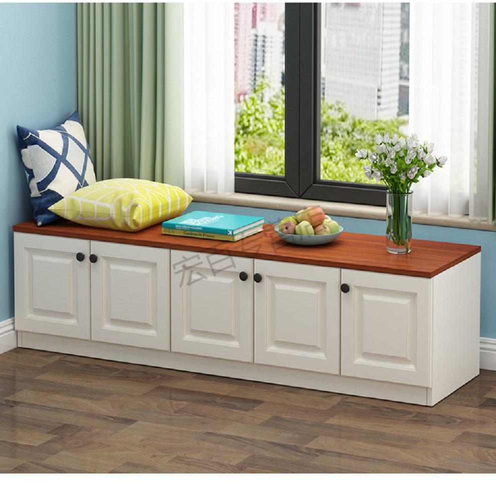 飘窗柜地柜自由组合收纳柜子可坐落地窗台柜矮柜阳台柜储物柜定制定制