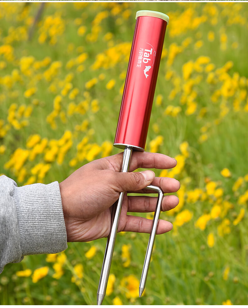 插地立竿器钓鱼抛竿炮台架杆架桶汉·鼎同款 简易款海竿地插【本色】