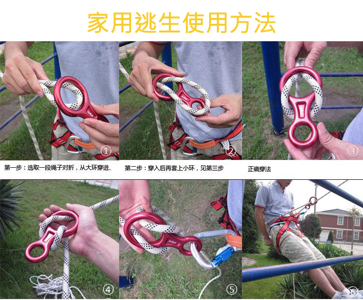 消防绳 12mm16mm加粗钢丝芯尼龙绳耐磨家用高楼应急绳户外缓降安全