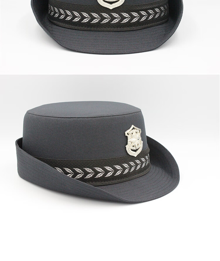 保安帽保安大檐帽新式保安帽女士保安卷边帽保安遮阳帽物业保安大檐帽