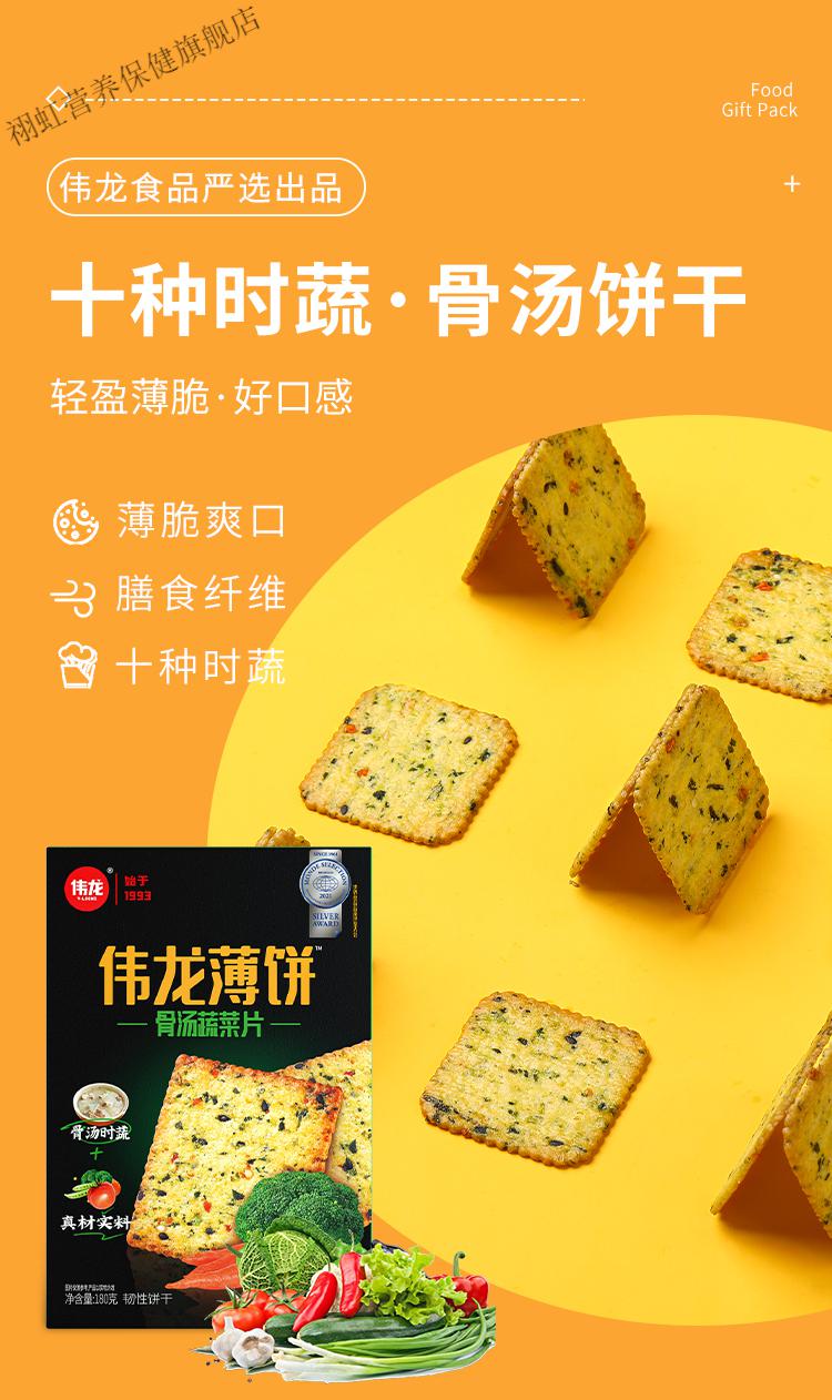 伟龙早餐薄饼干零食小吃网红休闲食品办公室散装饼干多口味 鲜奶薄饼