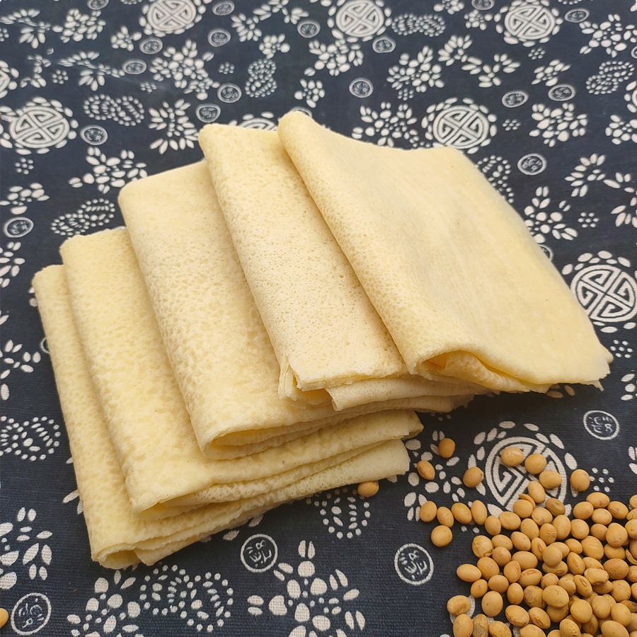 湖北特产煎豆皮子炒豆皮豆皮子监利荆州公安石首洪湖黄豆皮豆饼炒豆皮