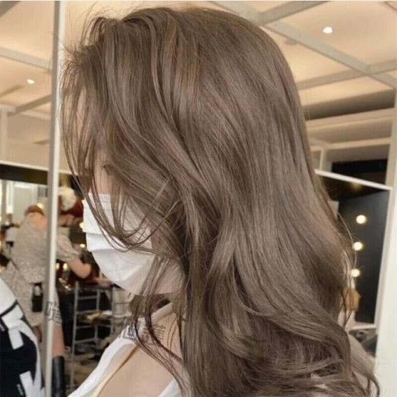 冷咖棕色免漂染发剂2021流行色自己在家染发纯新款显白 冷咖棕色(自然