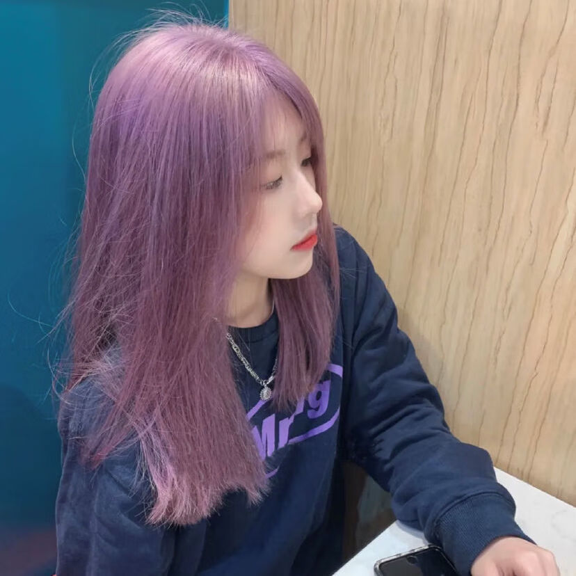 2022流行灰紫罗兰潮色染发剂显白薄藤粉紫色女自己在家染发膏紫罗兰