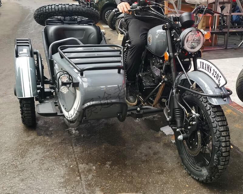 新款自由风500军挎边三轮侉子车摩旅长途旅行摩托车 可上牌 沙漠黄色