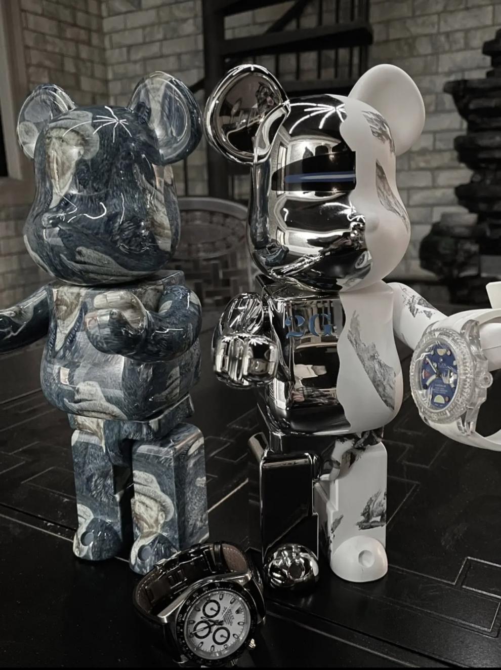 berbrick400积木熊暴力熊空山基400积木熊客厅摆件潮流创意玩偶公乡村